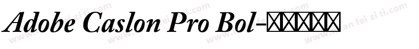 Adobe Caslon Pro Bol字体转换